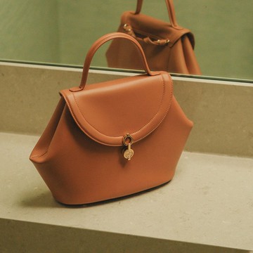 The Miro Bag 玉米基純素皮革 手提包 斜背包 棕色