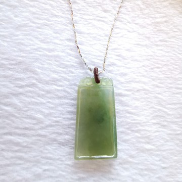 天作之合 超值商品冰種秋香綠翡翠玉墜平安無事牌a貨