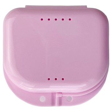 外出攜帶透氣盒  亮面粉  1個