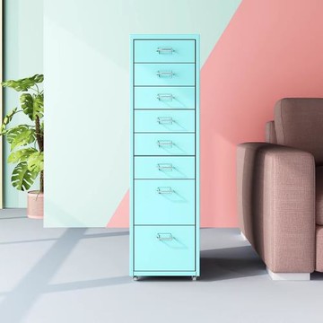 抽屜式收納柜海爾默分類夾縫柜鐵藝床頭柜儲物柜桌下多層雜物斗柜