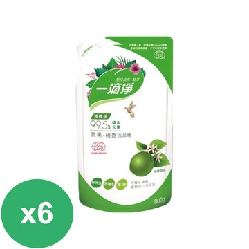 楓康一滴淨蘆薈多酚洗碗精補充包800gx6包（檸檬）_廠商直送