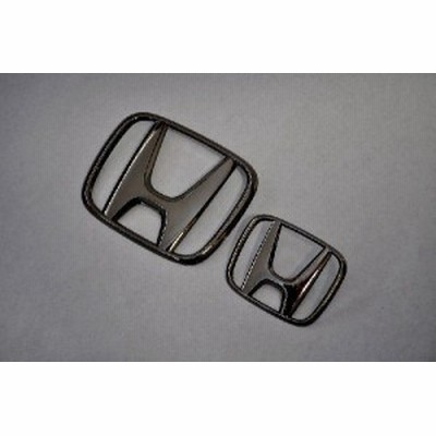 ホンダ　カラー　エンブレム　送料無料　ＪＨ１/２系　Ｎ－ＷＧＮ　ブラック　フロント/リア2点　カーパーツ　純正　メッキ