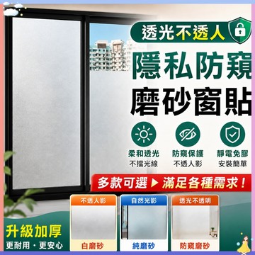 【現貨🔥】無膠靜電玻璃窗貼 隔熱紙 磨砂窗貼 玻璃貼紙 隔熱紙 玻璃紙 霧面毛玻璃 3D立體磨砂貼紙 靜電玻璃貼