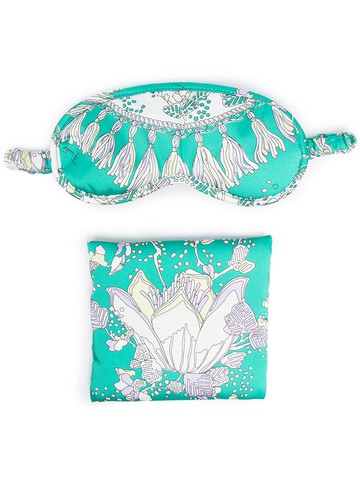 PUCCI - abstract-print eye mask - women - Polyurethane - One Size - Green
