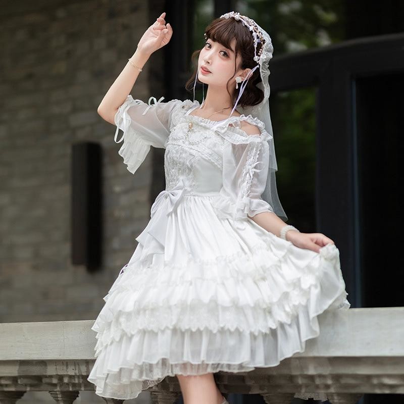 ブラウス レディース シフォンブラウス ロリータ lolita 五分袖