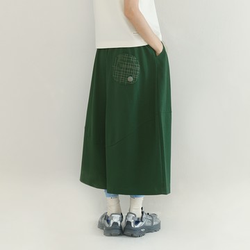 a la sha 隨興線條繡花氣球褲裙