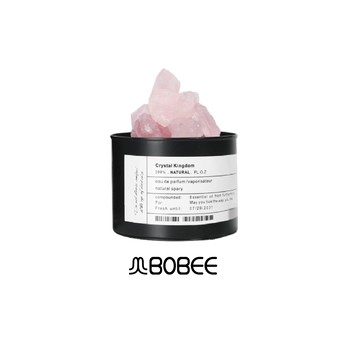 【保庇BOBEE】 保庇水晶擴香石 黑盆擴香石擴香盆 水晶開運擴香石盆 - 粉水晶