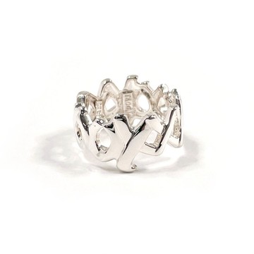 【日本直送 二手美品】9號 蒂芙尼 TIFFANY&Co. 戒指 Love & Kiss Paloma Picasso 銀 925 飾品