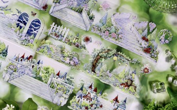 森語夢階 PET 紙膠帶 貝殼光 10米卷