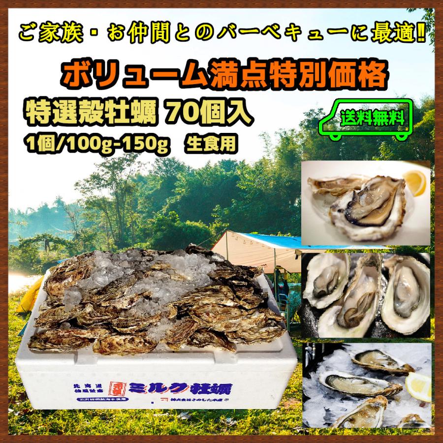 北海道仙鳳趾 特選殻牡蠣70個入 (1個   100g-150g) 牡蠣通販 海鮮品 牡蠣  殻 付 き牡蠣 牡蠣の殻 ブランド牡蠣 お歳暮牡蠣 アウトドア牡蠣 バーベキュー 牡蠣