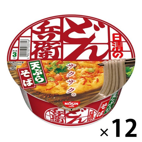 日清食品カップ麺　日清のどん兵衛　天ぷらそば　東日本　100g　1セット（12食入）　日清食品