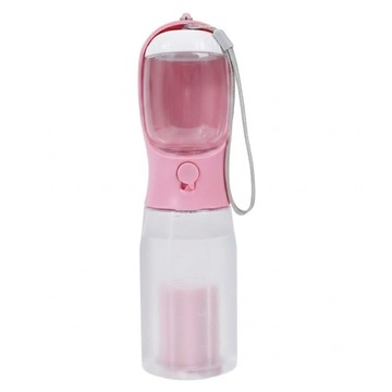 M-PETS 犬用便攜3合1水壺 600ml  粉色  1個  8 x 8 x 28.3cm
