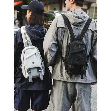 雙肩包男士簡約百搭斜挎包多功能單肩包輕便小背包2025新款胸包女