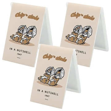 收納王妃 迪士尼 奇奇蒂蒂摺鏡 橡果安全帽  10 x 6.5 x 0.5cm  3個