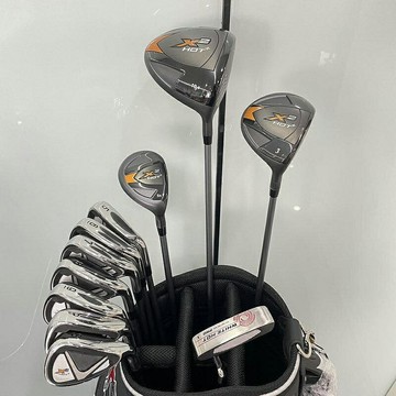 二手高爾夫球桿全套X2 hot 黑金鋼高爾夫男士套桿初中級