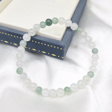 白月光 湖水綠 設計手串 手珠 珠串 | 天然緬甸玉A貨翡翠