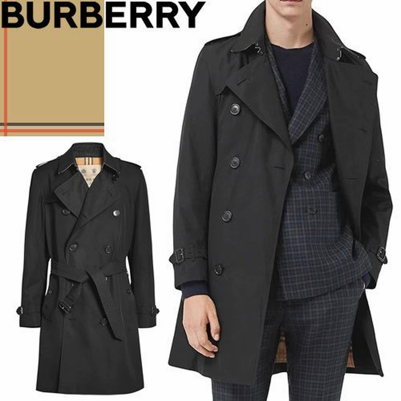 バーバリー Burberry ミッドレングス ケンジントン ヘリテージ トレンチコート メンズ スプリングコート ビジネス ミドル丈 春 秋 大きいサイズ 黒 ブラック 通販 Lineポイント最大1 0 Get Lineショッピング