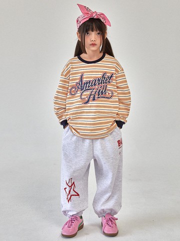 Star 84 Cotton-Polyester Overfit Jogger Pants [Beige Melange] (S-JM)