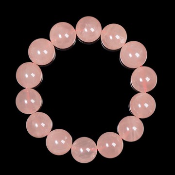 【正佳珠寶】粉晶 高品透體西柚粉晶 14.8-15.3mm 西柚粉晶手珠