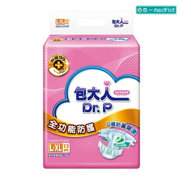 包大人 全功能防護新薄型紙尿褲 L-XL號 (13片/6包/箱 ) 【杏一】