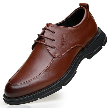 2024春秋季皮鞋男真皮韓版商務休閑鞋英倫正裝辦公百搭男鞋