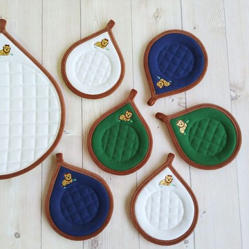 杯墊/隔熱墊組- 有獅子耶 動物園系列 米白/綠/藍/紅/紫