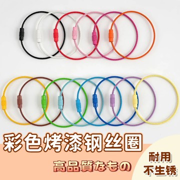 🚀隔日配達🚀烤漆糖果色彩色鋼絲圈 彩色鋼絲圈 手工飾品Diy手作材料配件 金屬扣環 扣環 鑰匙圈 鋼絲鑰匙圈 鑰匙扣