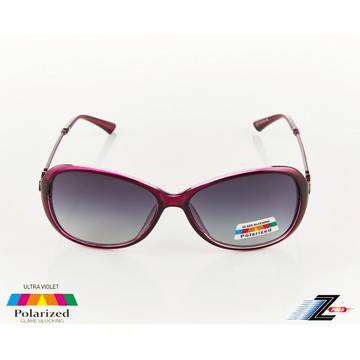 Z-POLS 氣質酒紅色系花邊飾造型設計師款 搭漸層Polarized寶麗來偏光抗UV400太陽眼鏡(時尚有型好穿搭)