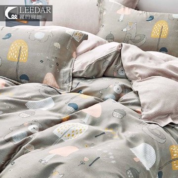 LEEDAR 麗的  狐狸的夏天    頂級100%天絲特大床包 雙人兩用被床包組