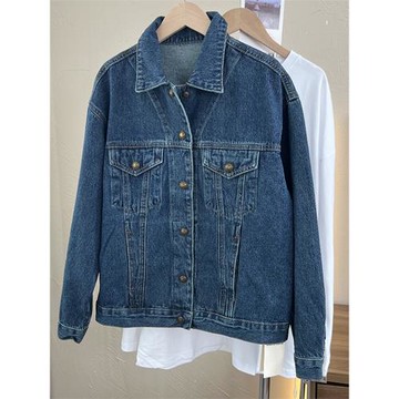 牛仔外套女春秋新款韓版休閑外搭上衣bf寬松牛仔衣夾克ins潮