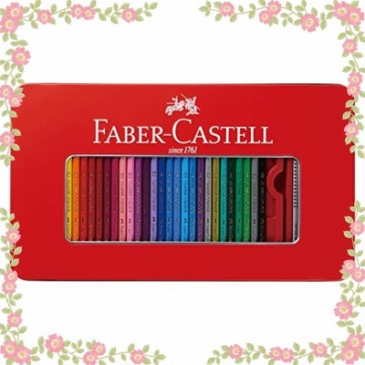 ファーバーカステル 油性 色鉛筆 平缶 60色セット TFC-CP/60C レッド