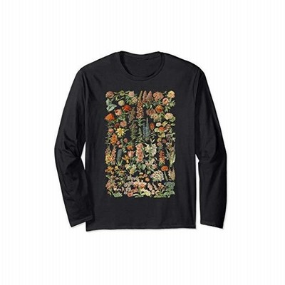 かわいい花 ビンテージ ボタニカル 花のイラスト 長袖tシャツ 通販 Lineポイント最大get Lineショッピング