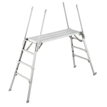 Hasegawa 長谷川工作梯 有輪子/可伸縮/可收摺/超大平台高處作業梯/作業台 DUK-1516T