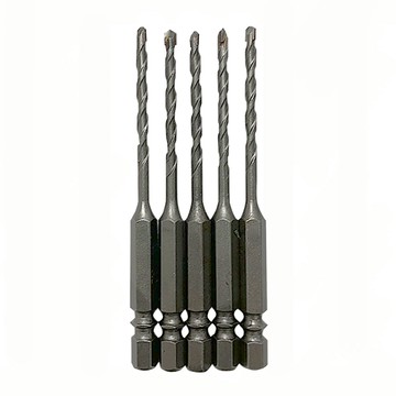 【Panrico 百利世】六角軸雙溝水泥鑽尾/3.2mm/5入(雙溝槽六角柄水泥鑽頭 雙溝六角軸鑽頭)