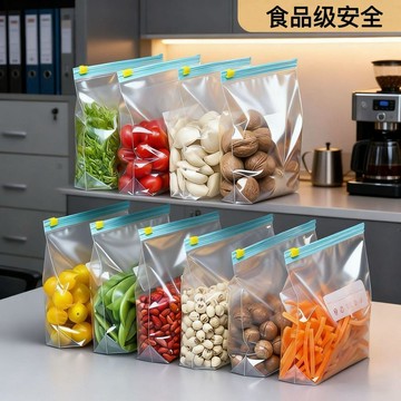 🔥臺灣出貨🔥加厚密封保鮮袋食品級拉鍊式滑鎖加寬設計冰箱冷凍五穀雜糧收納袋