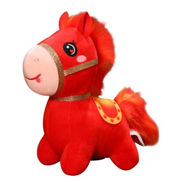 2026馬年吉祥物公仔生肖馬玩偶紅火小馬毛絨玩具布娃娃年會禮品