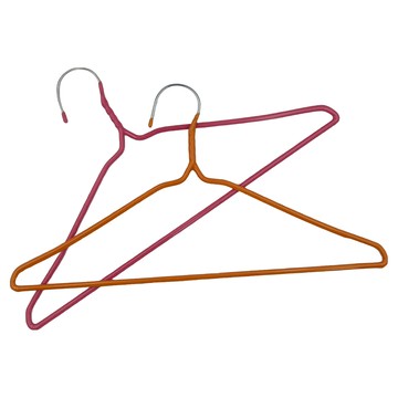 HIKOYA 和彥家 亮彩簡約防滑衣架 軟性PVC包覆不刮傷衣物  顏色隨機  20個