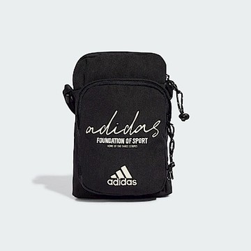 Adidas Cl Org Pr [IX6809] 經典印花側背包 運動 休閒 輕量 隨身小包 黑
