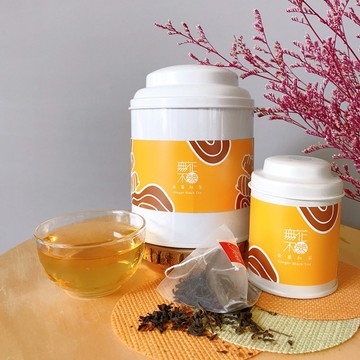 【無花不茶】原葉花茶系列-紅茶款：金薑紅茶—3g三角茶包*10入圓鐵罐裝*2罐