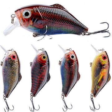 【TTFF】超大胖子寬舌板假餌7.8CM/15.5G大鋼珠硬餌響珠珠路亞餌魚餌彩繪漁具現貨批發