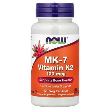 NOW Foods, MK-7，維生素 K-2，100 微克，120 粒素食膠囊