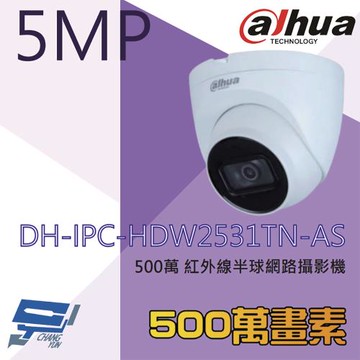 昌運監視器 大華 DH-IPC-HDW2531TN-AS 500萬 紅外線半球網路攝影機 PoE