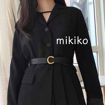 美木子｜現貨皮帶｜C形按扣皮帶【BT130】寬腰帶 搭配大衣洋裝 百搭 韓版 復古 休閒腰帶 牛仔褲皮帶 男女皮帶