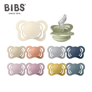 丹麥BIBS Couture 拇指型 矽膠安撫奶嘴 2入裝 0-6m/6-18m 丹麥奶嘴【GleeKids樂寶】