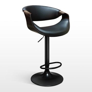 【C'est Chic】Armand亞爾曼吧台椅(皮質)-黑