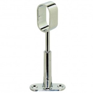 15x30mm 鋅合金橢圓中管 鍍鉻 1支/袋