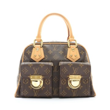 LOUIS VUITTON LV 路易威登 Manhattan PM 手提包 棕色 原花帆布 M40026 【二手名牌BRAND OFF】
