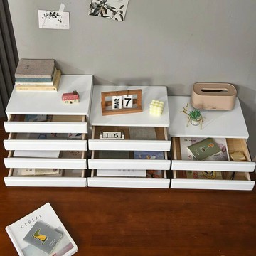 A4桌面收納盒實木抽屜式文件櫃辦公室資料整理櫃新款文具儲物箱架