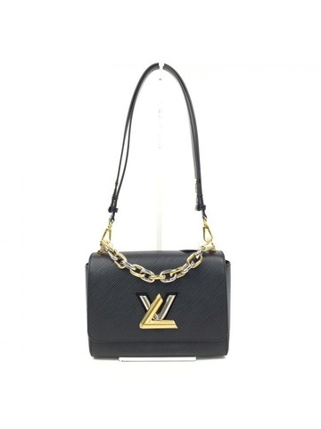 louis vuitton 黑色 Twist MM EPI皮革鍊條肩背包 鍊條包
