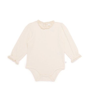 Mori Frill-Trim Long-Sleeve Bodysuit